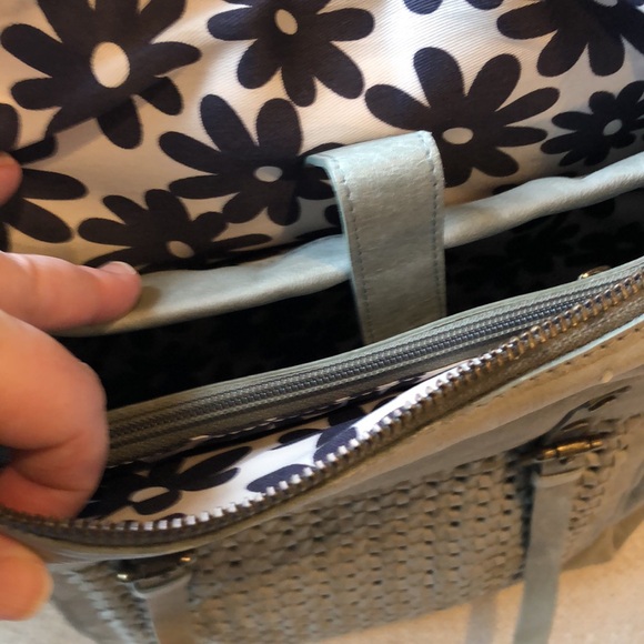 Genuine leather grey laptop backpack Nino Bossi - Picture 2 of 7